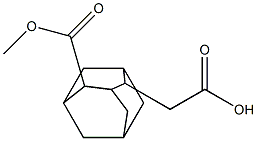 2-(4-(methoxycarbonyl)adamantan)acetic acid 结构式