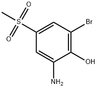 2-amino-6-bromo-4-(methylsulfonyl)phenol 结构式