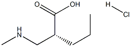 (R)-2-((methylamino)methyl)pentanoicacidhydrochloride 结构式