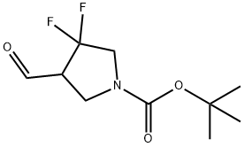 tert-butyl 3,3-difluoro-4-formylpyrrolidine-1-carboxylate 结构式