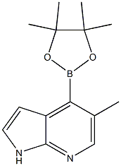 5-methyl-4-(tetramethyl-1,3,2-dioxaborolan-2-yl)-1H-pyrrolo[2,3-b]pyridine 结构式