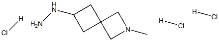 6-hydrazineyl-2-methyl-2-azaspiro[3.3]heptane trihydrochloride 结构式