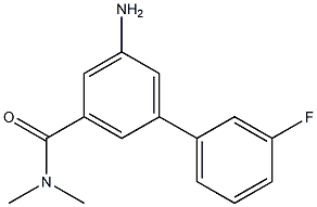 5-Amino-3'-fluorobiphenyl-3-carboxylic acid dimethylamide 结构式