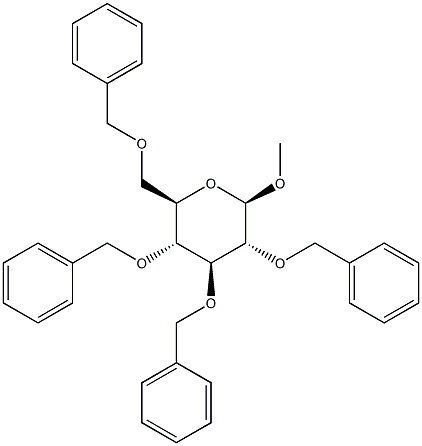 Methyl 2,3,4,6-tetra-O-benzyl-b-D-glucopyranoside 结构式
