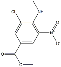 3-Chloro-4-methylamino-5-nitro-benzoic acid methyl ester 结构式