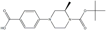 (R)-4-(4-(tert-Butoxycarbonyl)-3-methylpiperazin-1-yl)benzoic acid 结构式