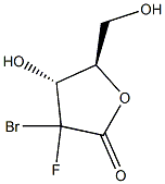 (4R,5R)-3-bromo-3-fluoro-4-hydroxy-5-(hydroxymethyl)dihydrofuran-2(3H)-one 结构式