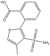 3-氨基磺酰基噻吩-2-苯甲酸甲酯 结构式