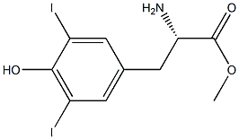 3,5-二碘-L-酪氨酸甲酯 结构式
