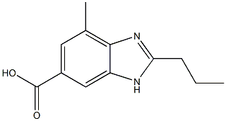 2-正丙基-4-甲基-6-羧基苯并咪唑 结构式