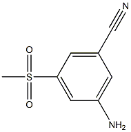 3-amino-5-(methylsulfonyl)benzonitrile 结构式