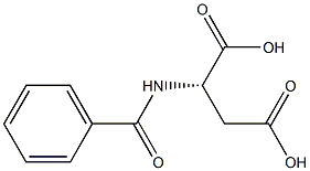 苯甲酰-L-天冬氨酸 结构式