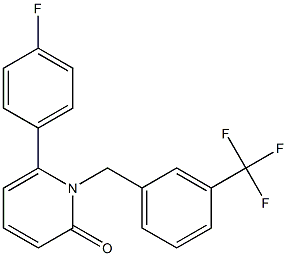 6-(4-FLUOROPHENYL)-1-[3-(TRIFLUOROMETHYL)BENZYL]PYRIDIN-2(1H)-ONE 结构式