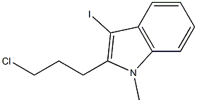 2-(3-CHLORO-PROPYL)-3-IODO-1-METHYL-1H-INDOLE 结构式