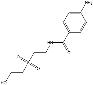 4-AMINO-N-[2-(2-HYDROXYETHYL)SULFONYL]ETHYL BENZAMIDE 结构式