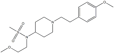 N-(2-METHOXYETHYL)-N-(1-[2-(4-METHOXYPHENYL)ETHYL]PIPERIDIN-4-YL)METHANESULFONAMIDE 结构式