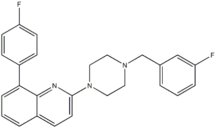 2-[4-(3-FLUOROBENZYL)PIPERAZIN-1-YL]-8-(4-FLUOROPHENYL)QUINOLINE 结构式