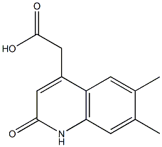 (6,7-DIMETHYL-2-OXO-1,2-DIHYDROQUINOLIN-4-YL)ACETIC ACID 结构式