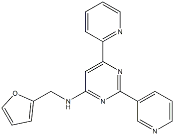 N-(2-FURYLMETHYL)-6-PYRIDIN-2-YL-2-PYRIDIN-3-YLPYRIMIDIN-4-AMINE 结构式