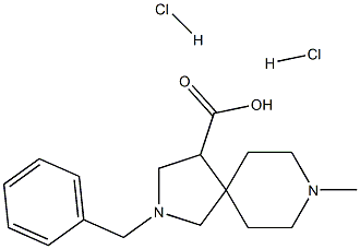 2-BENZYL-8-METHYL-2,8-DIAZA-SPIRO[4.5]DECANE-4-CARBOXYLIC ACID DIHYDROCHLORIDE 结构式