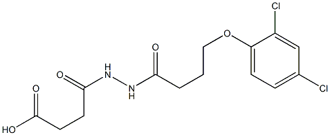 4-(N'-[4-(2,4-DICHLORO-PHENOXY)-BUTYRYL]-HYDRAZINO)-4-OXO-BUTYRIC ACID 结构式