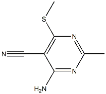 4-AMINO-2-METHYL-6-(METHYLTHIO)PYRIMIDINE-5-CARBONITRILE 结构式