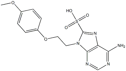 6-AMINO-9-[2-(4-METHOXYPHENOXY)ETHYL]-9H-PURINE-8-SULFONIC ACID 结构式