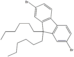 9,9-二己基-2,7-二溴芴 结构式