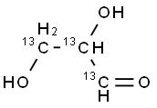 DL-Glyceraldehyde-1,2,3-13C3 结构式