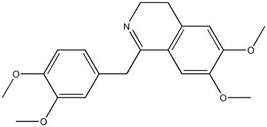1-[(3,4-二甲氧基苯基)甲基]-3,4-二氢-6,7-二甲氧基异喹啉 结构式