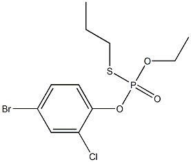 O-(4-溴-2-氯苯基)-O-乙基-S-正丙基硫代磷酸酯 结构式