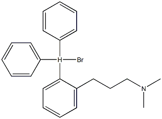 [3-(二甲基氨基)丙基]三苯基氢溴酸 结构式