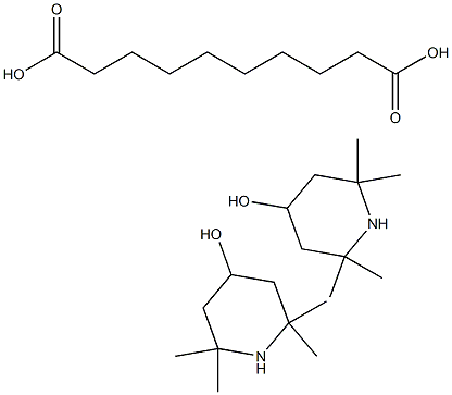 双(2,2,6,6-四甲基-4-哌啶醇)癸二酸酯 结构式