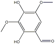 2,4-二羟基-3,5-二甲氧基苯甲醛  结构式