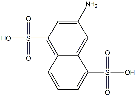 2-氨基萘-4,8-二磺酸 结构式