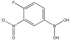 3-硝基-4-氟苯硼酸 结构式