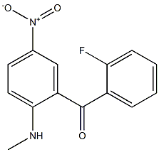 2-甲氨基-5-硝基-2'-氟二苯甲酮 结构式