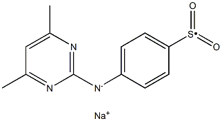 N-(4,6-二甲基-2-嘧啶基)-4-氨基苯磺酰钠盐 结构式