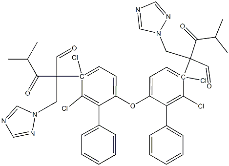 反-3-氯-4-[4-甲基-2-(1H-1,2,4-三唑-1-基甲基)-1,3-二噁戊烷-2-基]苯基-4-氯苯基醚 结构式