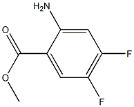 2-氨基-4,5-二氟苯甲酸甲酯 结构式
