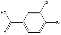 3-氯-4-溴-苯甲酸 结构式