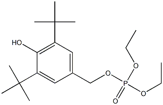 3,5-二叔丁基-4-羟基苄基磷酸二乙酯 结构式