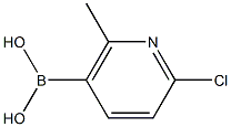 2-氯-6-甲基吡啶-5-硼酸 结构式