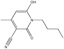 3-氰基-4-甲基-6-羟基-N-丁基吡啶酮 结构式