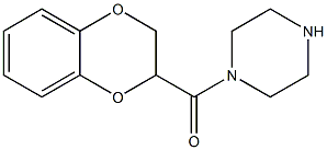 1-(1,4-苯并二噁烷-2-羰基)哌嗪 结构式