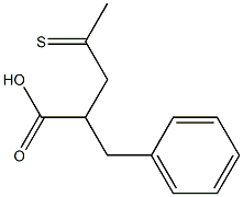 3-硫代乙酰基-2-苄基丙酸 结构式