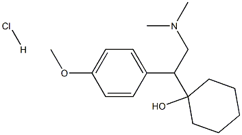 1-[2-(二甲胺)-1-(4-甲氧苯基)乙基]环已醇盐酸盐 结构式