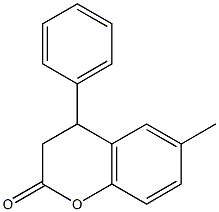 6-甲基-4-苯基-3,4-二氢香豆素 结构式