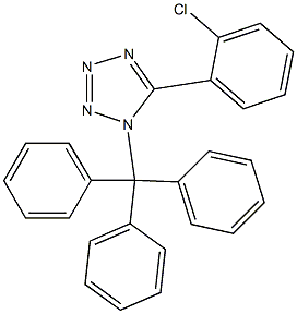 5-(2-氯苯基)-1-三苯基甲基-1H-四氮唑 结构式