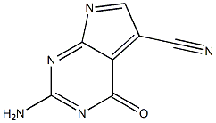 2-AMINO-5-CYANOPYRROLO[2,3-D]PYRIMIDINE-4-ONE 结构式